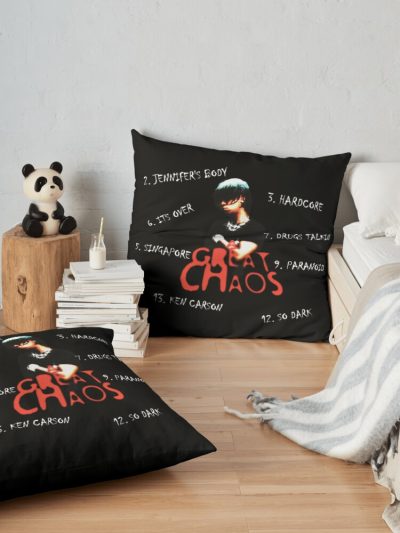 Ken Carson - A Great Chaos Throw Pillow Official Ken Carson Merch