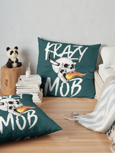 Krazy Mob Throw Pillow Official Ken Carson Merch