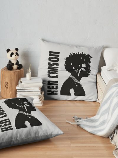 Ken Carson Rapper Designs Throw Pillow Official Ken Carson Merch