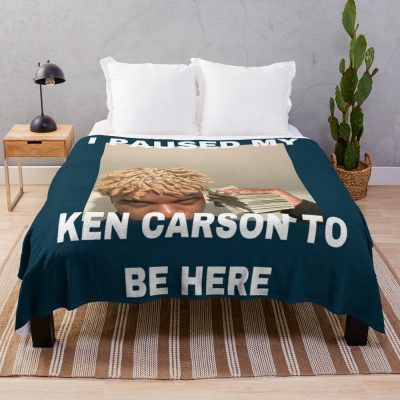 I Paused My Ken Carson To Be Here Throw Blanket Official Ken Carson Merch