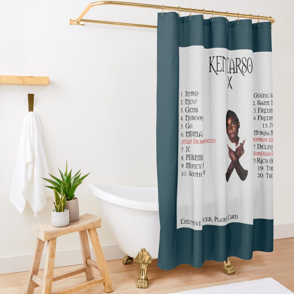 Ken Tracklist Shower Curtain Official Ken Carson Merch