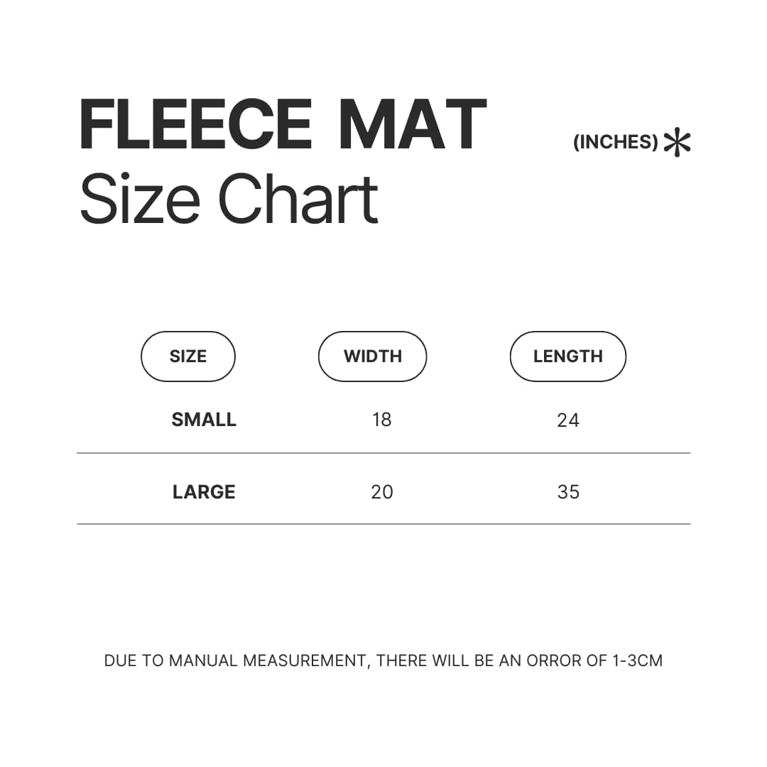 Fleece Mat Size Chart - Ken Carson Store